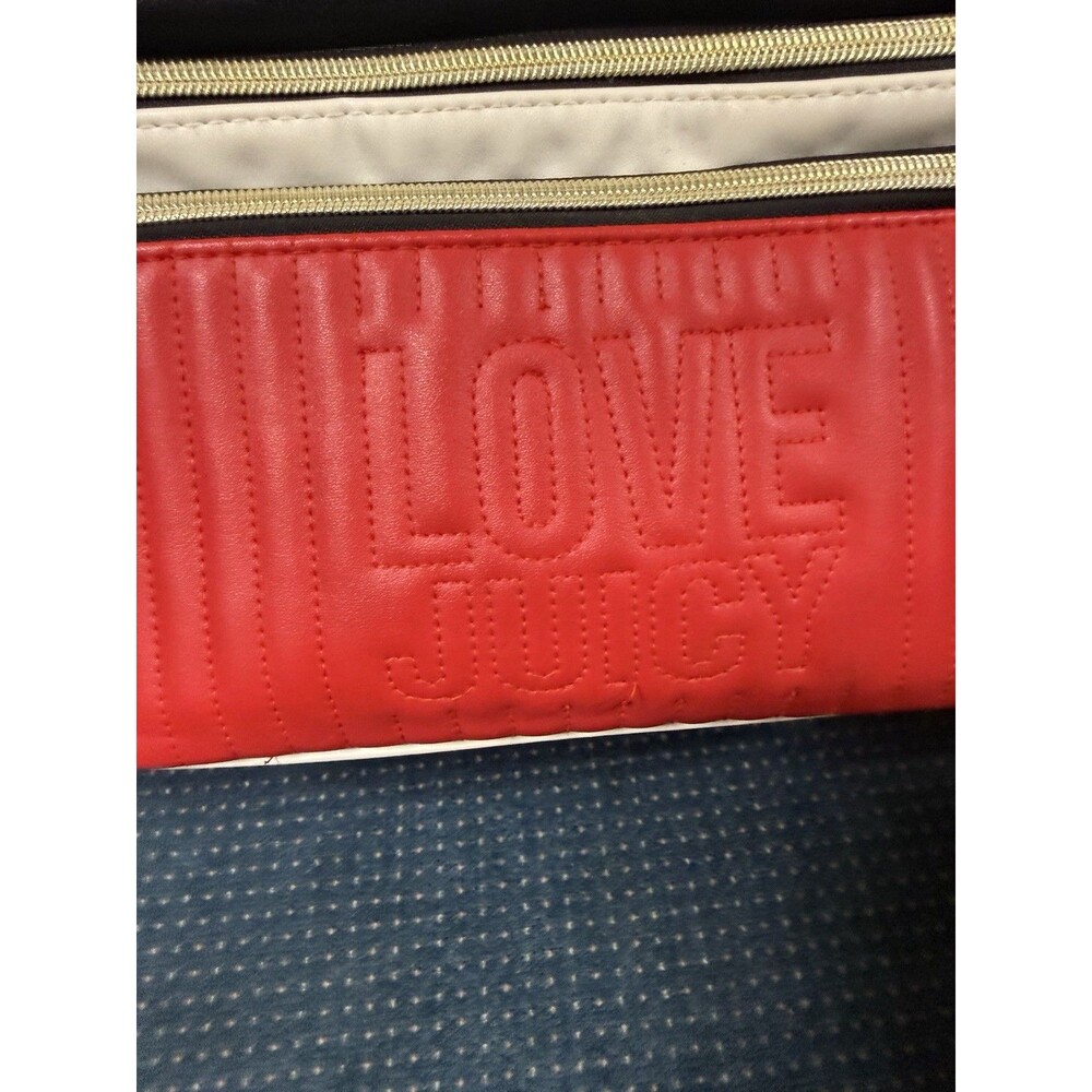 Juicy Couture Vintage Love Juicy Red And White Cosmetic Bag